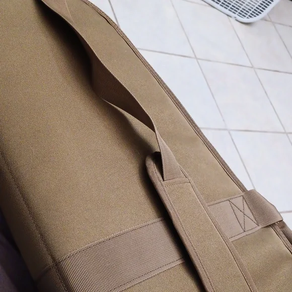 Brown Tactical Rifle Case with Durable Fabric and Padded Design - Picture 5 of 5
